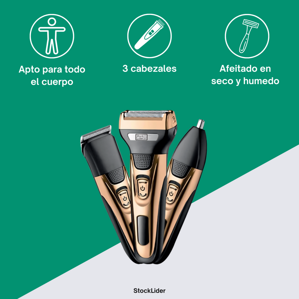 AFEITADORA 3 EN 1 PREMIUM –  PRECISIÓN TOTAL